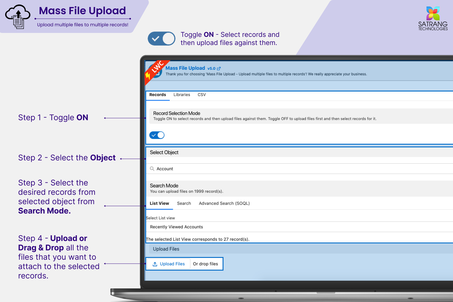 Mass File Upload App Interface